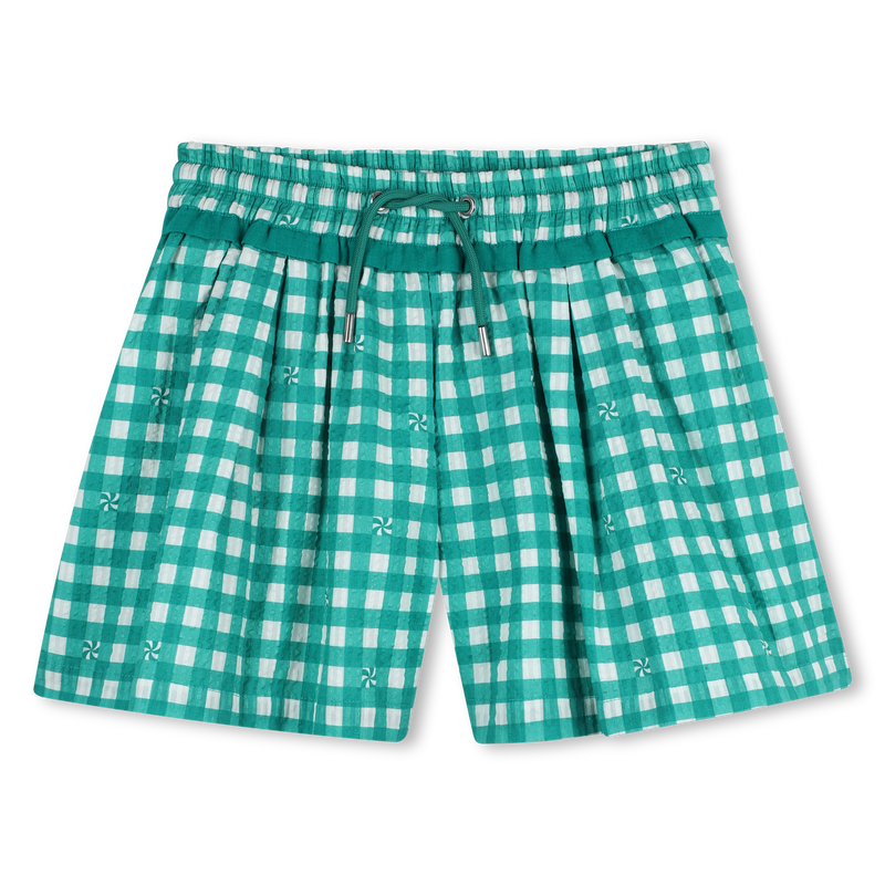 GINGHAM PRINT SHORTS KIDS AROUND 
                        GIRL