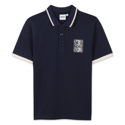 Polo shirt with chest label BOSS BOY