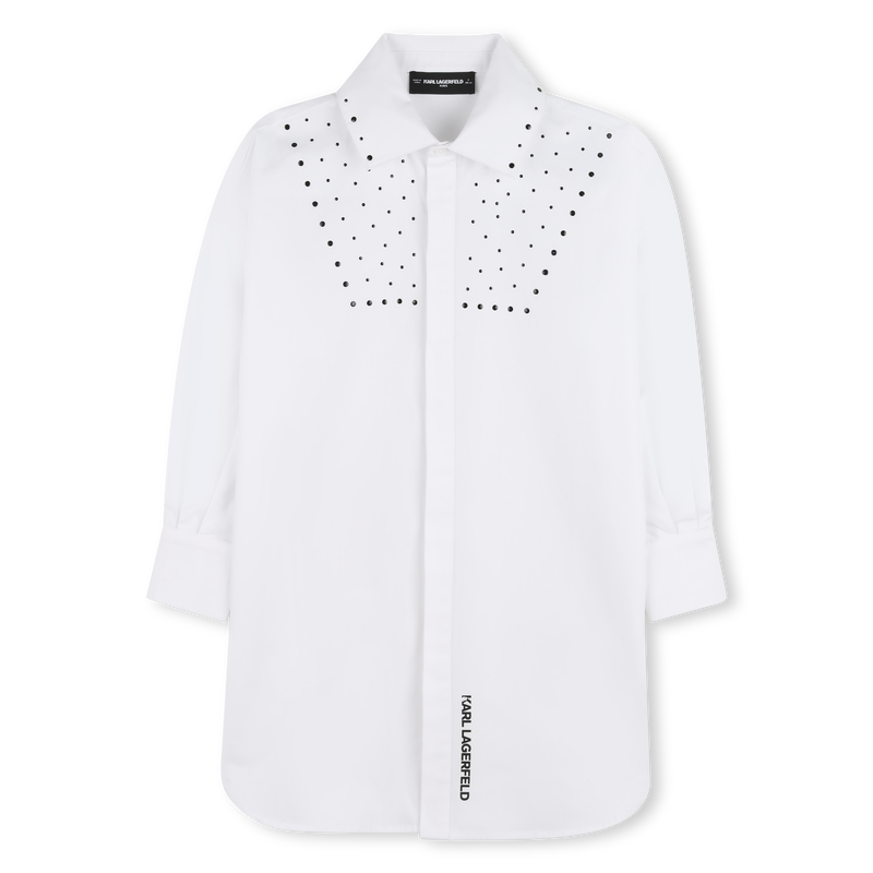 LONG SLEEVE SHIRT DRESS KARL LAGERFELD KIDS 
                        GIRL