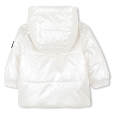 Glossy hooded down jacket MICHAEL KORS GIRL