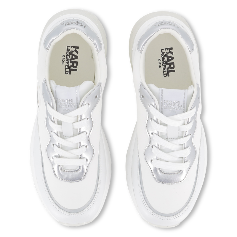 Lace-up trainers with badge KARL LAGERFELD KIDS 
                        GIRL