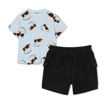 T-SHIRT AND SHORTS SET KARL LAGERFELD KIDS BOY