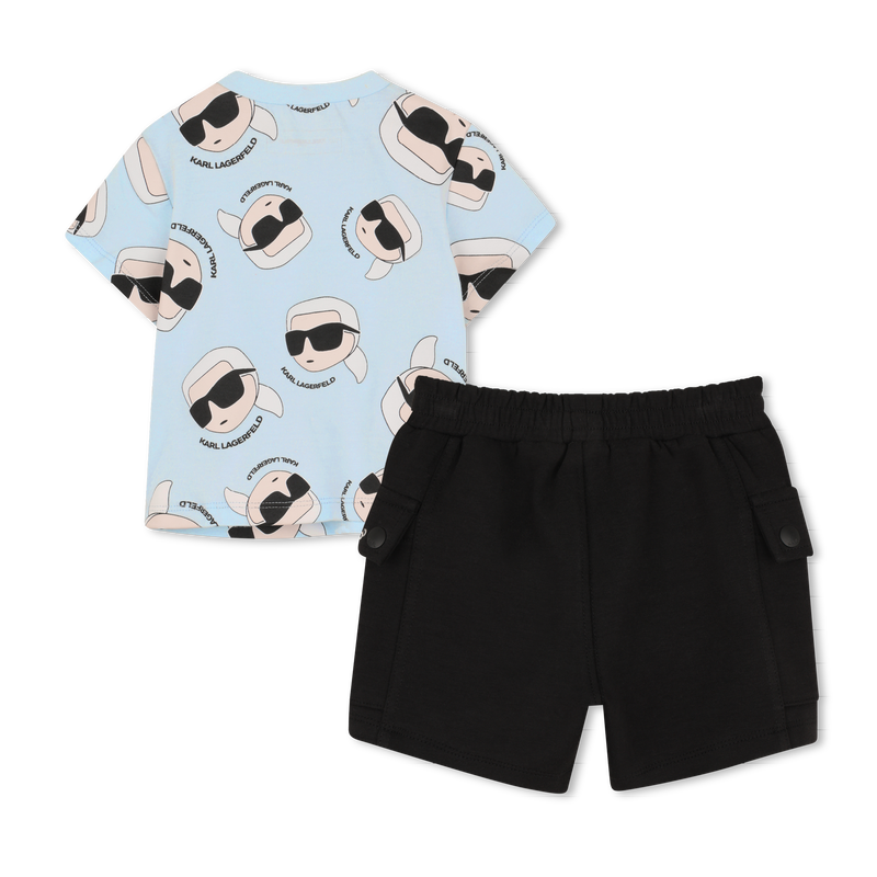 T-SHIRT AND SHORTS SET KARL LAGERFELD KIDS 
                        BOY