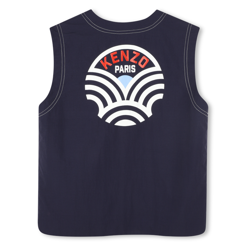 Zip-up sleeveless jacket KENZO KIDS 
                        BOY