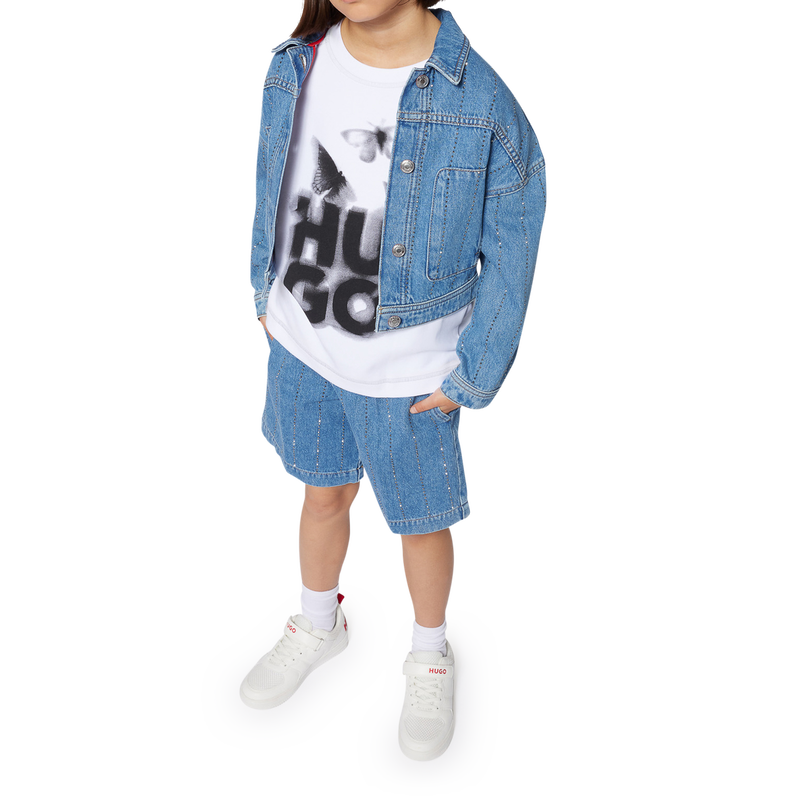 Striped denim jacket HUGO 
                        GIRL