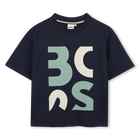 Short-sleeved t-shirt, NAVY, hi-res