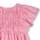 Cotton satin embroidered dress KENZO KIDS 
                    GIRL