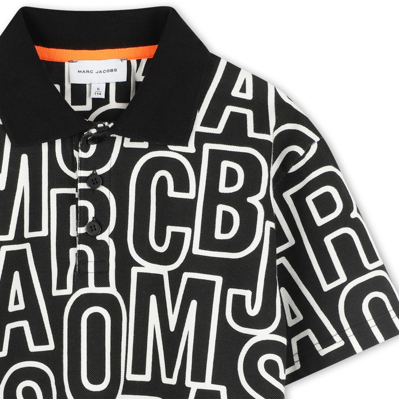 Monogram-print polo shirt MARC JACOBS 
                        BOY