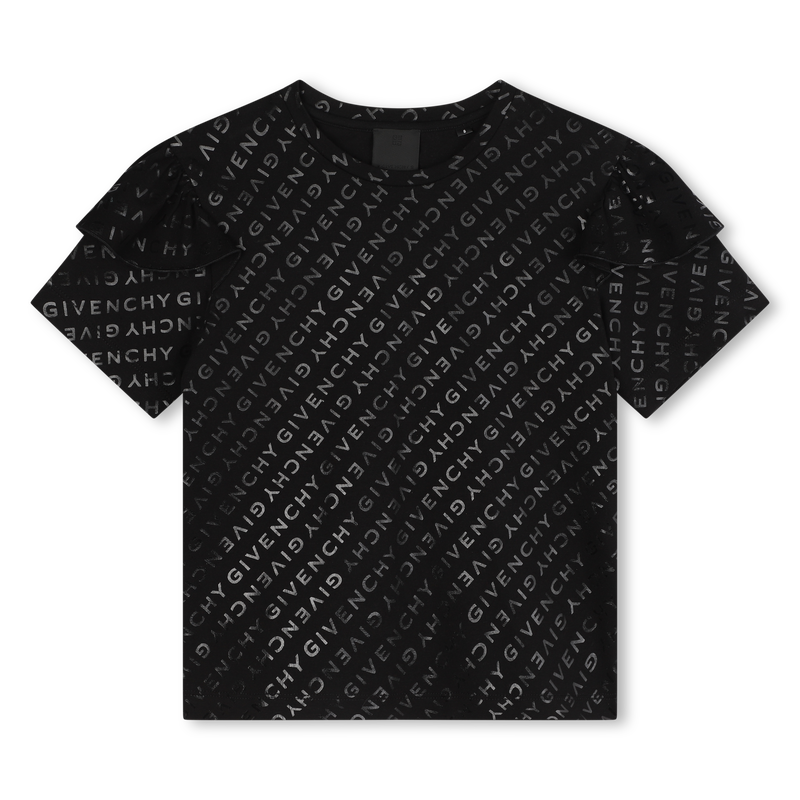 Frilled Printed T-Shirt GIVENCHY 
                        GIRL