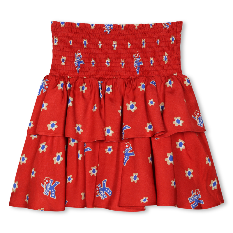 Print skirt with ruffles KENZO KIDS 
                        GIRL