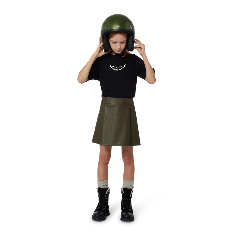 Crinkle-effect straight skirt ZADIG & VOLTAIRE 
                        GIRL