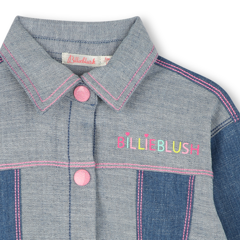 Denim jacket with prints BILLIEBLUSH 
                        GIRL