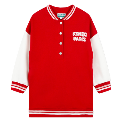 Embroidered fleece dress KENZO KIDS GIRL