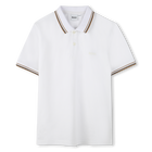 Short-sleeved polo shirt, WHITE, hi-res
