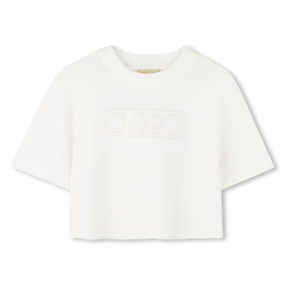 Embroidered cotton T-shirt MICHAEL KORS GIRL