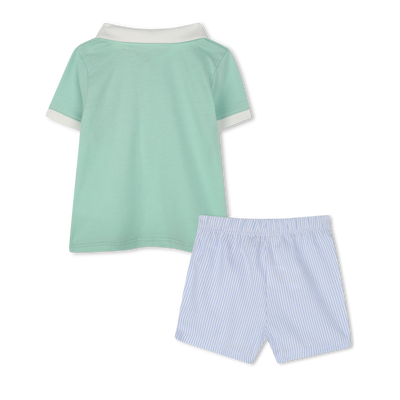 Cotton polo shirt and shorts KENZO KIDS BOY