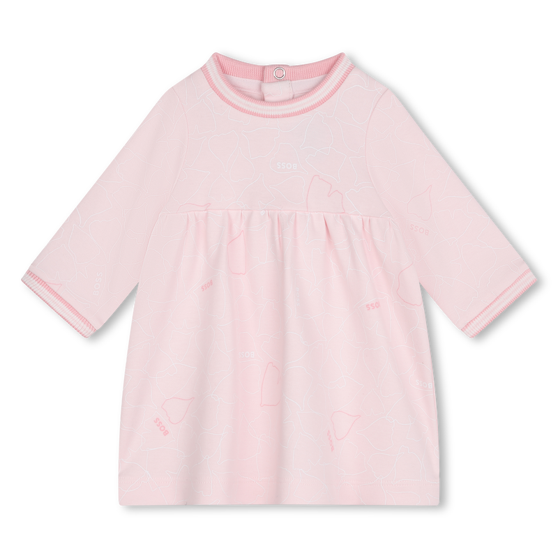 Dress with striped ribbing BOSS 
                        GIRL