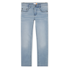 Adjustable-waist fitted jeans, BLEACH, hi-res