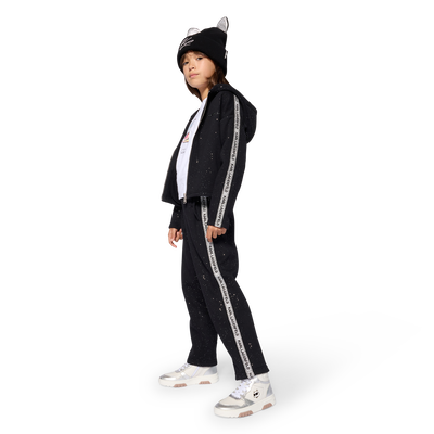 Hooded cardigan KARL LAGERFELD KIDS GIRL