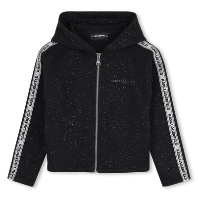 Hooded cardigan KARL LAGERFELD KIDS GIRL