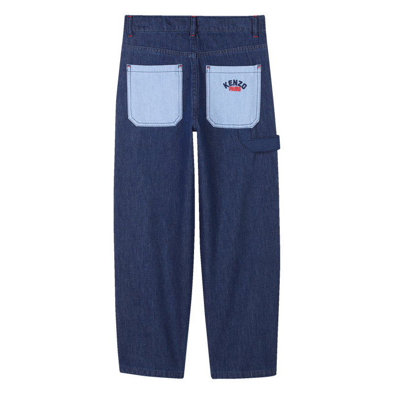 Embroidered jeans with pockets KENZO KIDS 
                        BOY