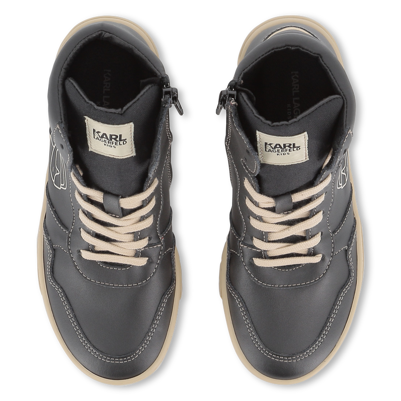 Lace-up high-top sneakers KARL LAGERFELD KIDS 
                        BOY