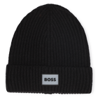 Knitted hat with badge BOSS 
                    BOY
