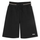 Logo Bermuda jogging shorts, BLACK, hi-res
