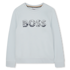 Round neck sweatshirt, PALE BLUE, hi-res