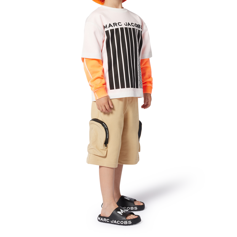 Cotton fleece Bermuda shorts MARC JACOBS 
                        BOY