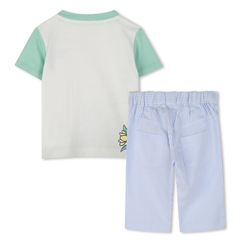 Cotton T-shirt and trousers KENZO KIDS 
                        BOY