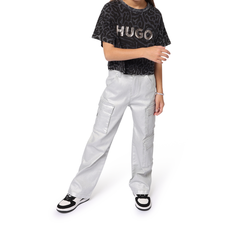 Printed Cotton T-Shirt HUGO 
                        GIRL