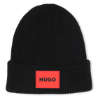 Knitted cotton hat HUGO 
                    UNISEX