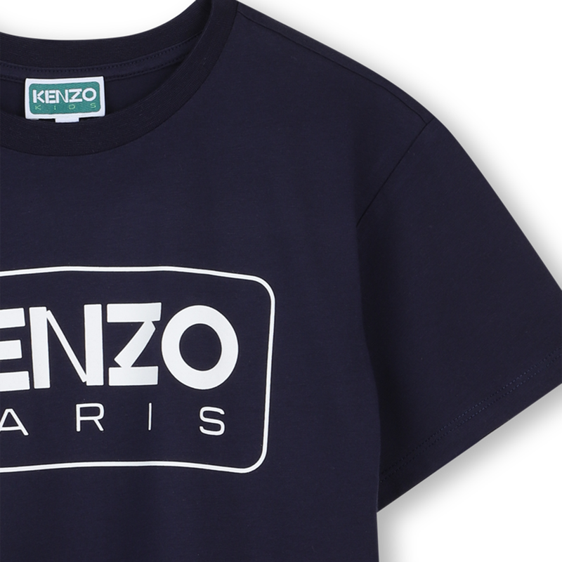 Logo print dress with ruffle KENZO KIDS 
                        GIRL