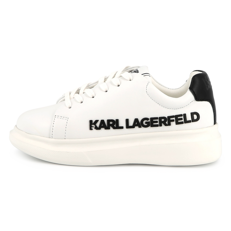 Lace-up leather trainers KARL LAGERFELD KIDS 
                        UNISEX