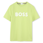 Short-sleeved cotton T-shirt, LIME, hi-res