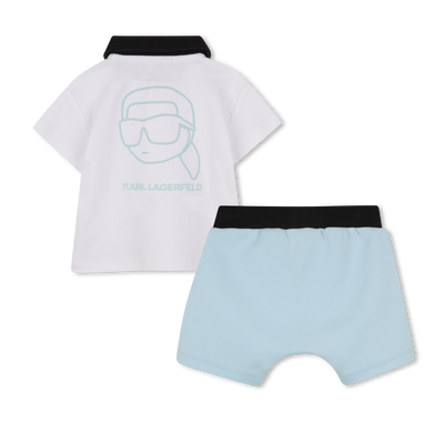 T-SHIRT AND SHORTS SET KARL LAGERFELD KIDS BOY