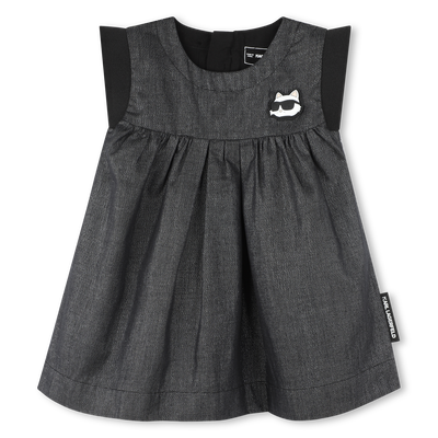 Flared dress with chest patch KARL LAGERFELD KIDS GIRL