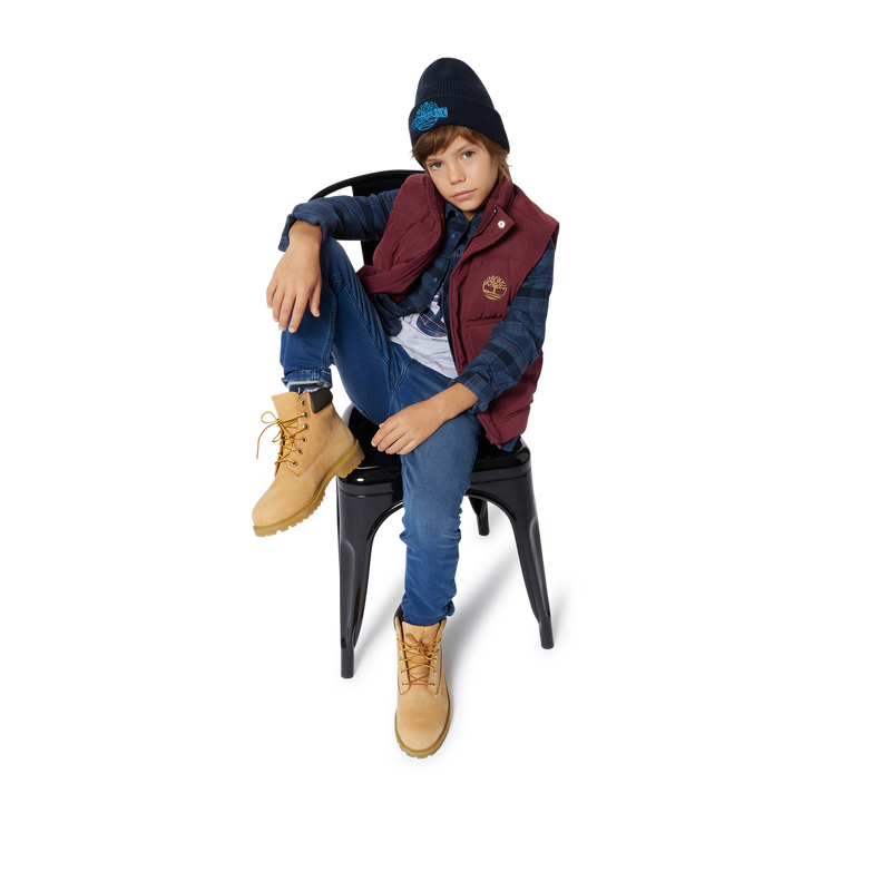 Checked Cotton Shirt Jacket TIMBERLAND 
                        BOY