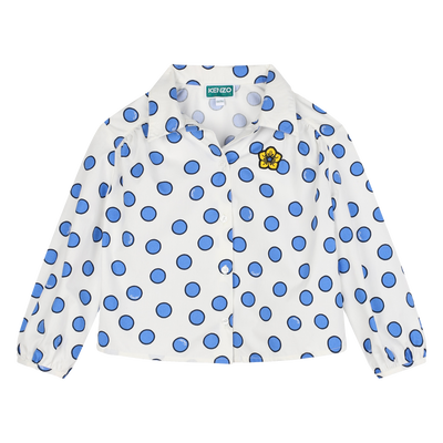 Cotton Polka-Dot Shirt KENZO KIDS GIRL