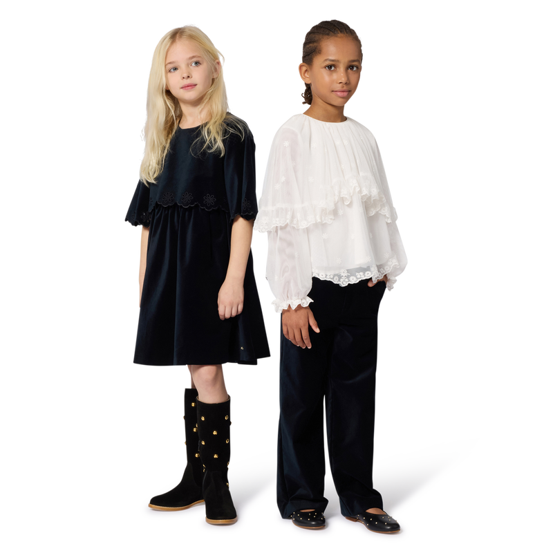 Blouse with ruffles and embroidery CHLOE 
                        GIRL