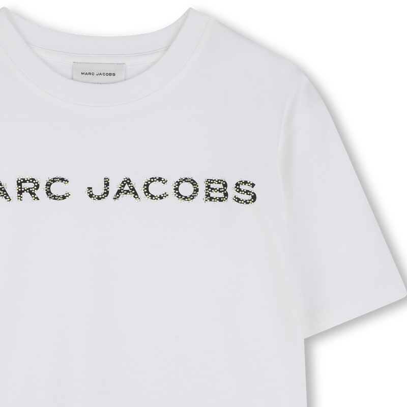 Cotton T-shirt with diamant&eacute;s MARC JACOBS 
                        GIRL