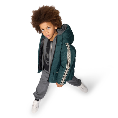 Hooded down jacket KARL LAGERFELD KIDS BOY