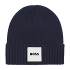 Knitted beanie, NAVY, hi-res