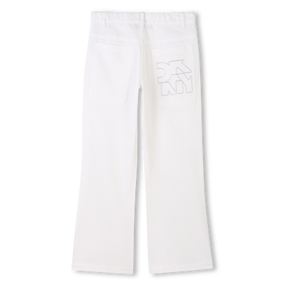 Cotton and linen trousers DKNY GIRL