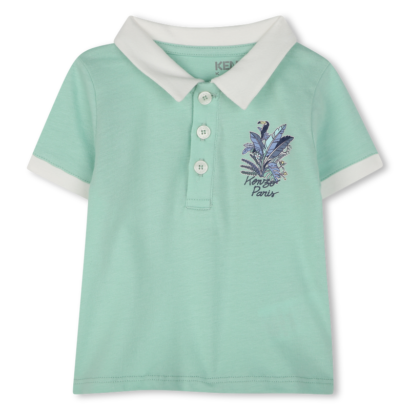 Cotton polo shirt and shorts KENZO KIDS 
                        BOY
