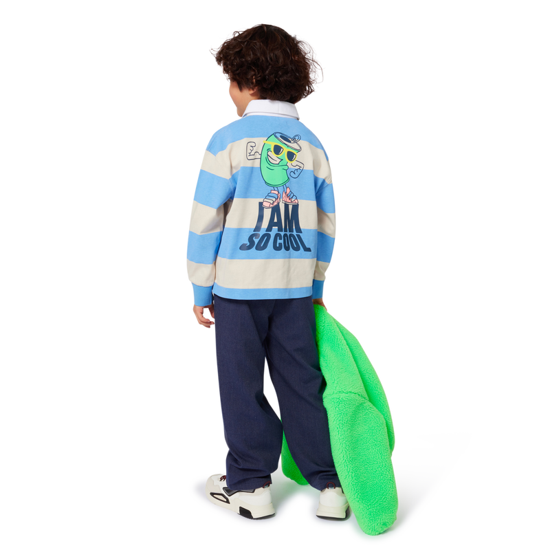 Striped long-sleeved polo shirt BILLIEBLUSH 
                        BOY