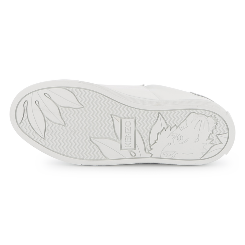 Leather hook-and-loop trainers