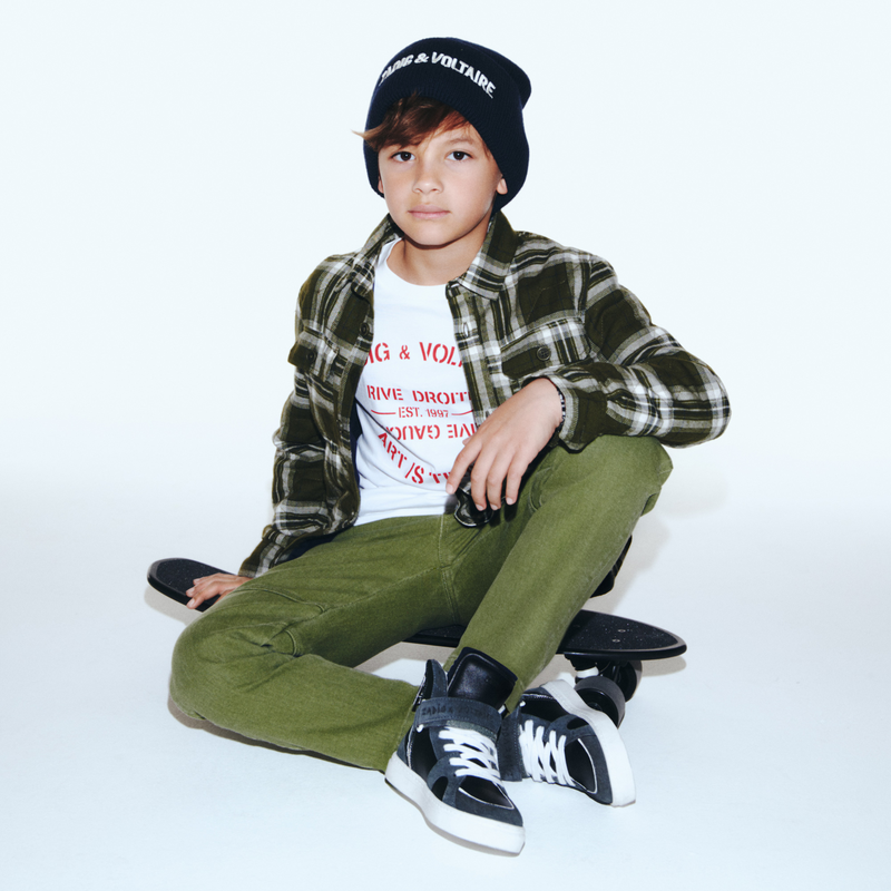 Hook-and-loop leather trainers ZADIG & VOLTAIRE 
                        BOY