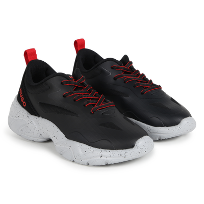 Multi-texture lace-up trainers HUGO BOY